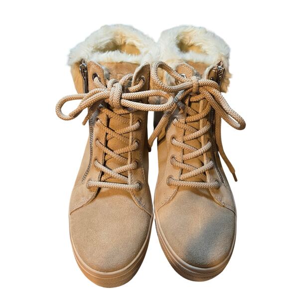 Aldo 7.5 Brown Women's Insulated Cuffed Lace Up Snow Boots Shoes 7 1/2 - Picture 1 of 5